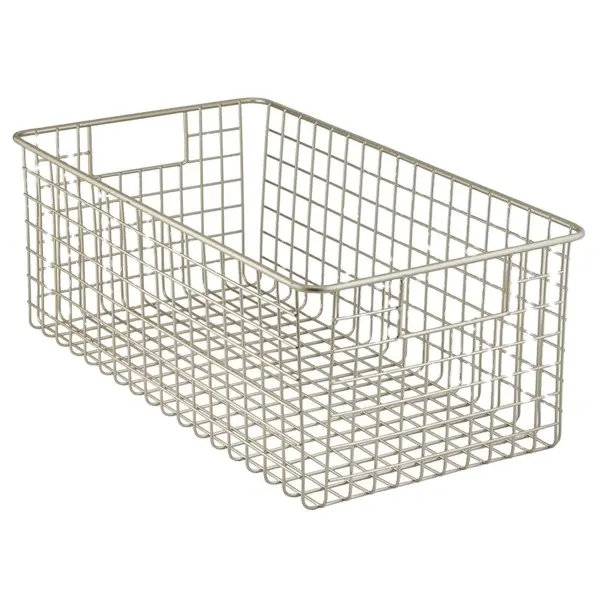 Storage Metal Stainless Steel Wire Mesh Basket For Kitchen