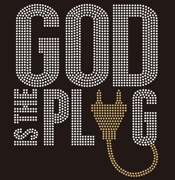 BEST SELLING GOD IS THE PLUG RELIGIOUS RHINESTONE TRANSFER