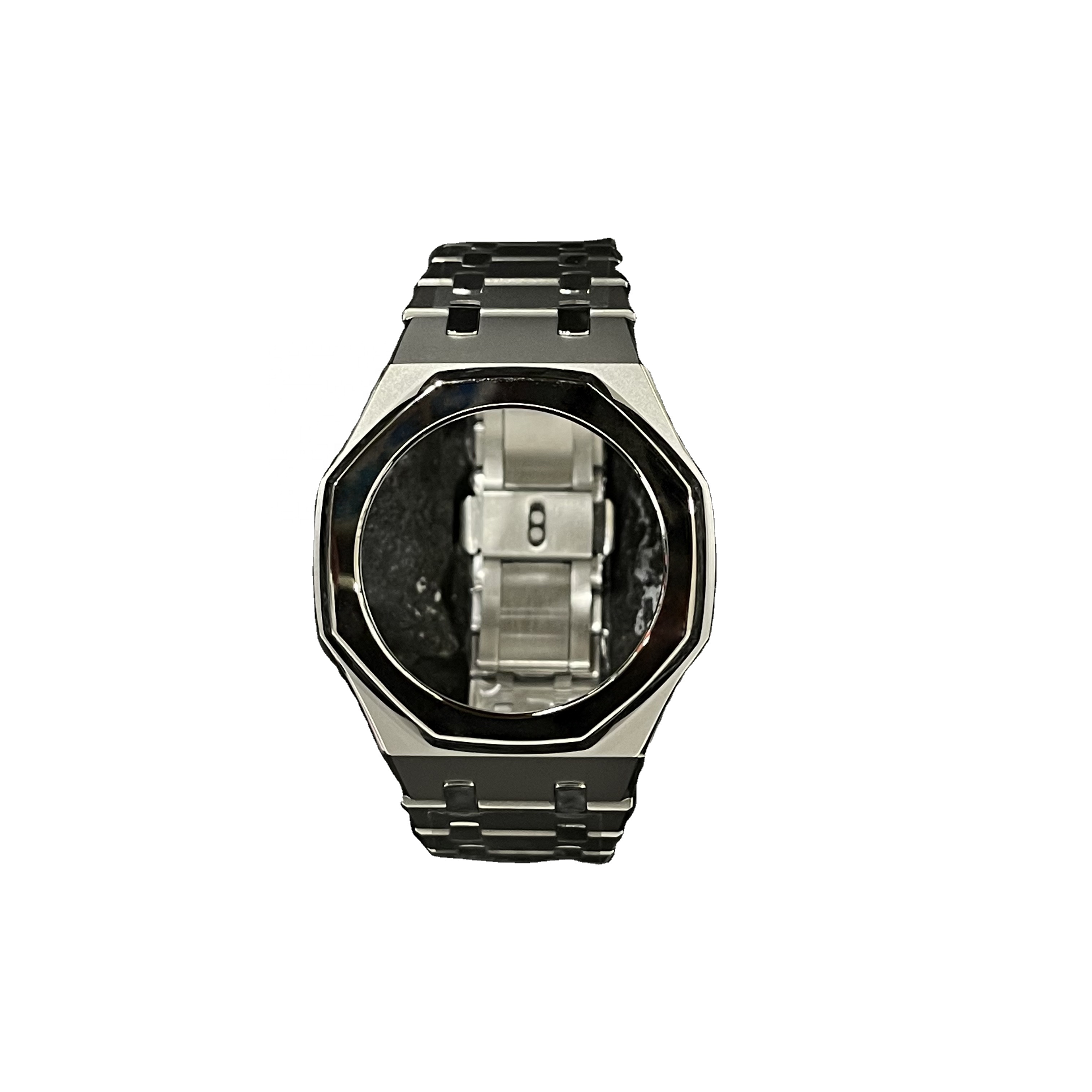 CAsi Oak GA2100 полировка блестящая Нержавеющая сталь Золото Розовый Черный цвет пистолет часы мод наборы набор браслет часы Запчасти Аксессуары