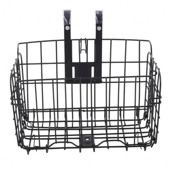 High Quality Bicycle Shopping Cart Handle Rear Frame Steel Storage Basket Mountain Bike Basket