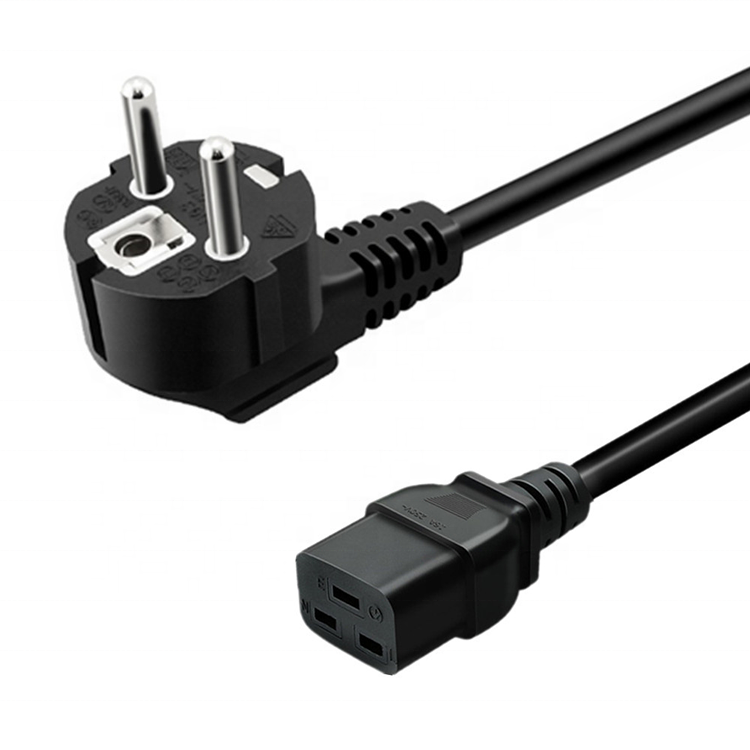 C20 heavy duty 1m 1.5m 2m ac extension power cord 250V 220V 16a eu power cable plug C19
