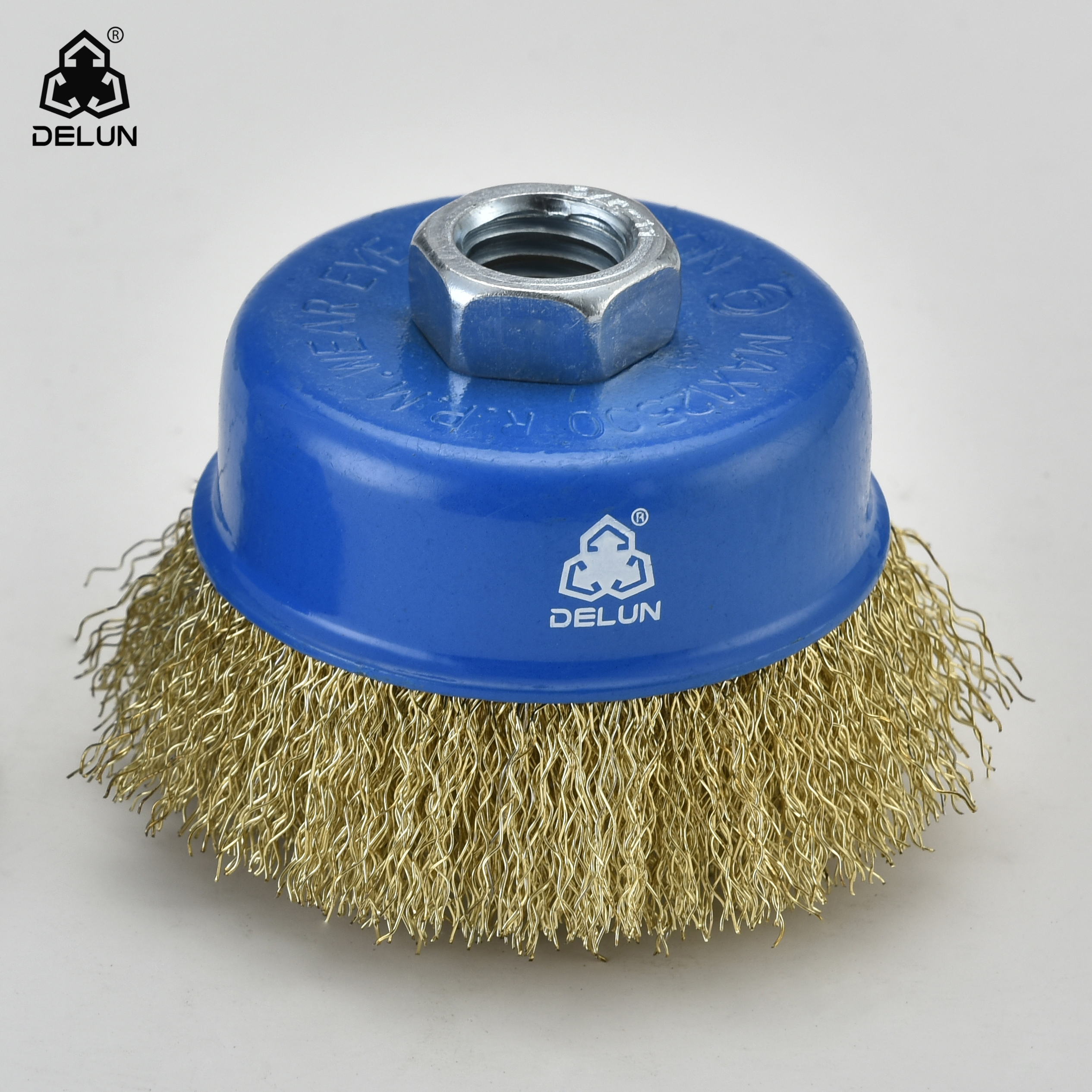 2.5inch m10 cup wire brush tools steel wire drill brush for rust copper coated wire for making brush
