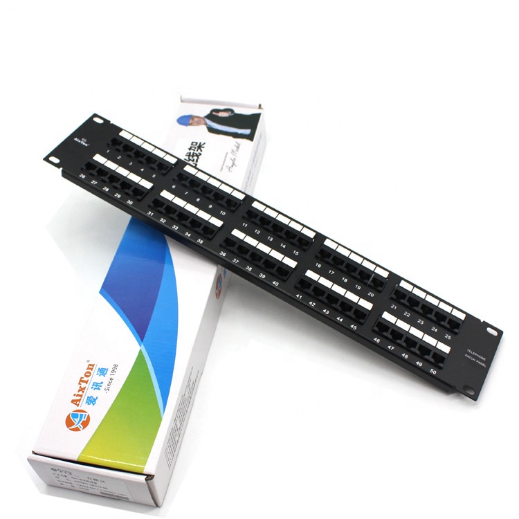 Cat3 UTP RJ11 50 портов 110 IDC Тип RJ12 4P4C 6P4C 6P6C Lan Ethernet сетевой Keystone Jack модуль телефонного голосового коммутационная панель