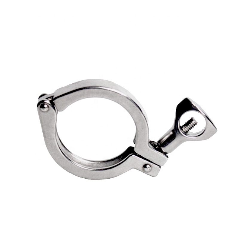 Aohoy 304 Sanitary stainless steel Single Pin heavy duty pipe clamp