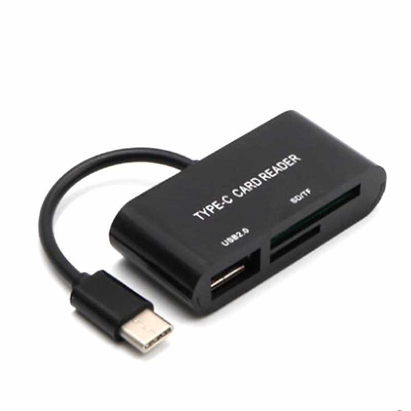 Factory price Card Reader USB 2.0 3 in 1 SD/TF/ Compact Flash Smart Memory Card Adapter Type C OTG SD Card Reader
