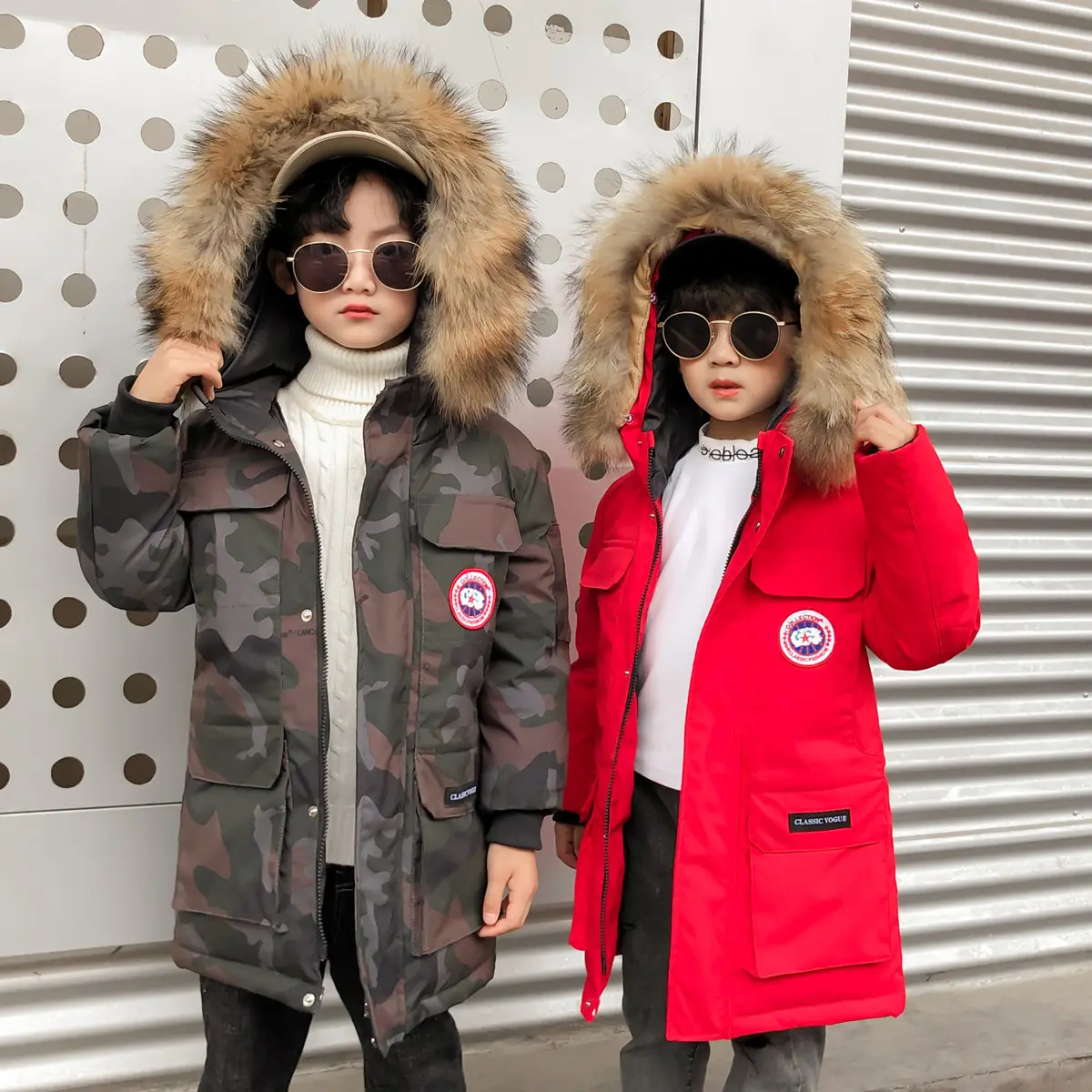 Korean Top Quality Winter Jackets For Children Boy Jacket Winter Outerwear Kids Jacket Fur Collar