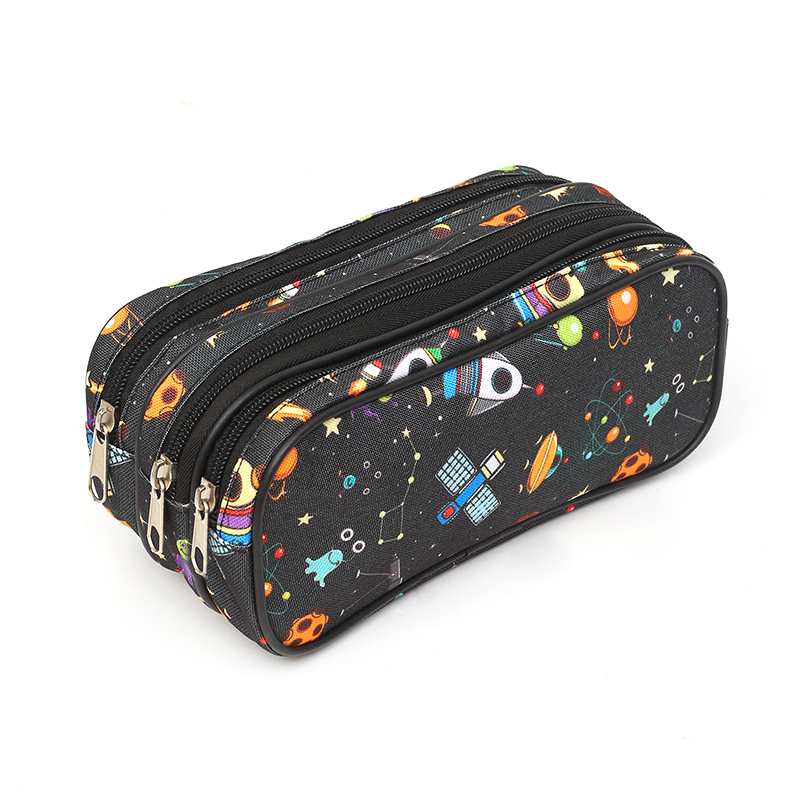 Large capacity wholesale polyester school student pffice zipper pencil case
Big Capacity