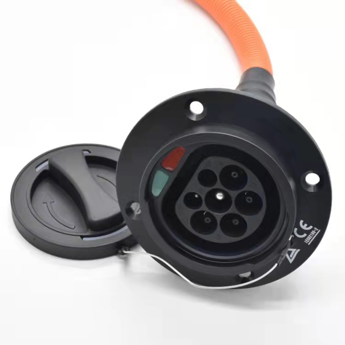 New ev charging connector 32A single phase car charger type 2 male socket
