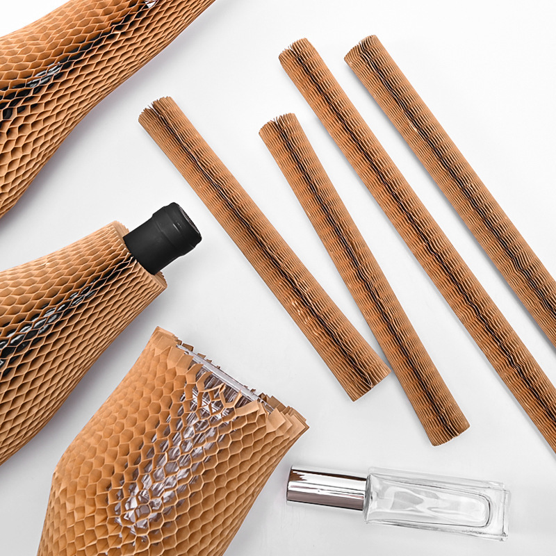 Wholesale kraft papersleeve packaging kraft Paper Honeycomb Cushion Paper Sleeve For Honeycomb Protective Sleeves Packaging