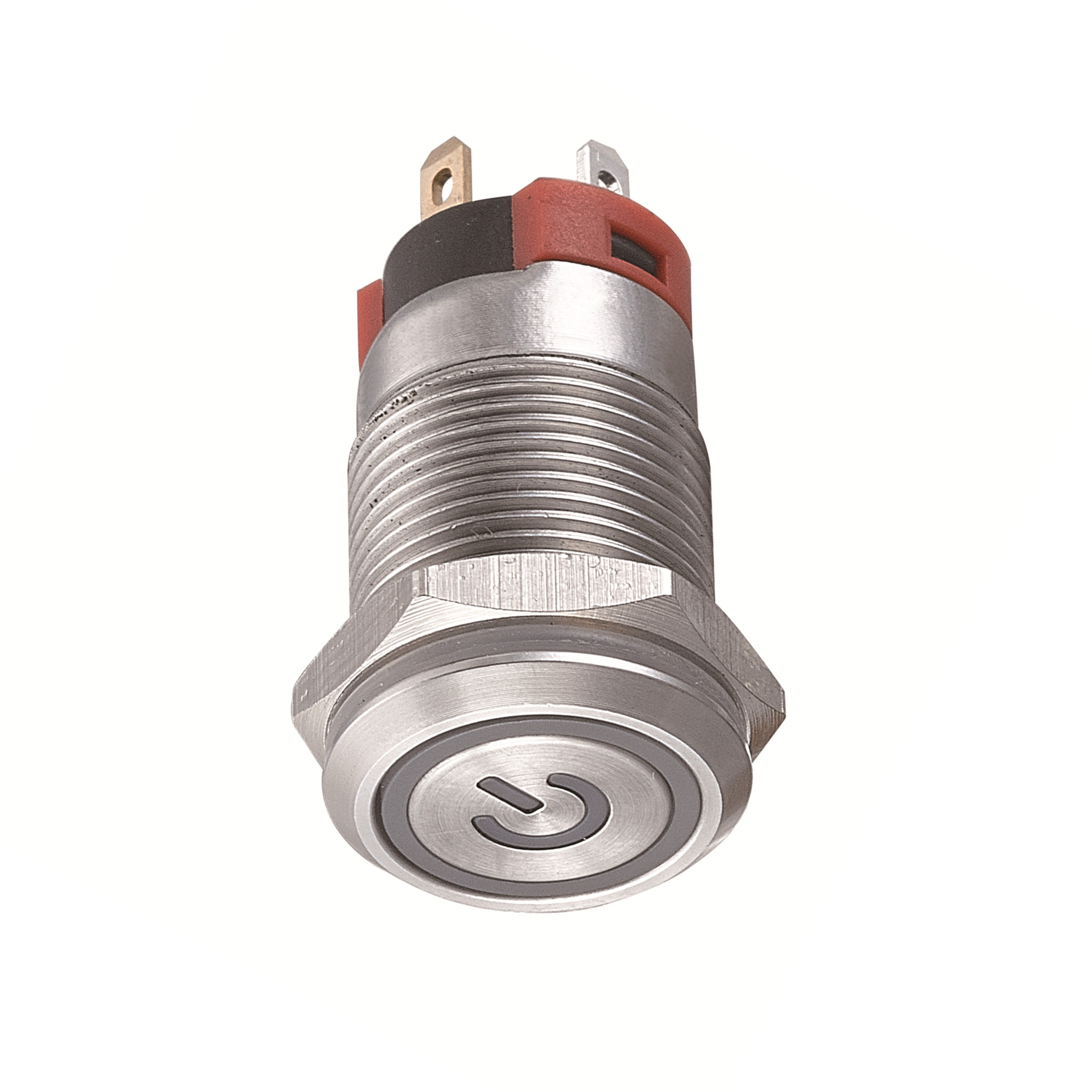 LA38 series 12mm stainless steel waterproof IP65 led illuminated push button switch