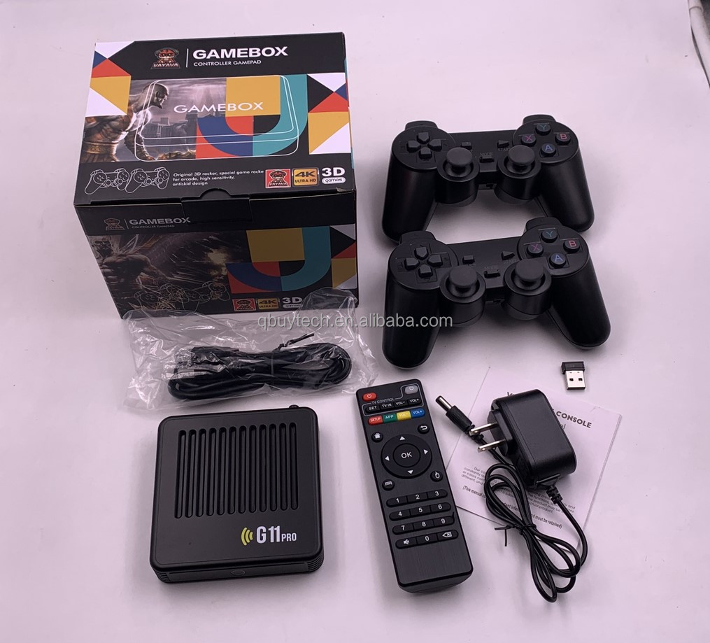 G11 Pro игровых приставок Видео игровой консоли 64/128 ГБ 30000 + игр 4k семья ретро футболки с принтами на тему классических игр консоли поддержка ТВ коробка для PSP/DC/N64
