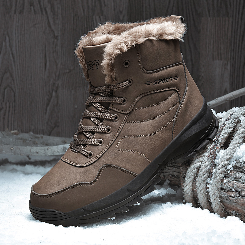 High Quality Factory Winter Men's Boots Fashion Waterproof Hunting Boot Warm Leather snow Boots