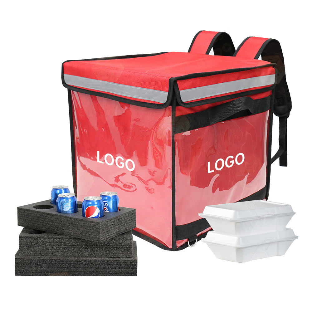 Factory custom logo extra large delivery backpack pizza bag high quality heat insulated food delivery cooler bags
