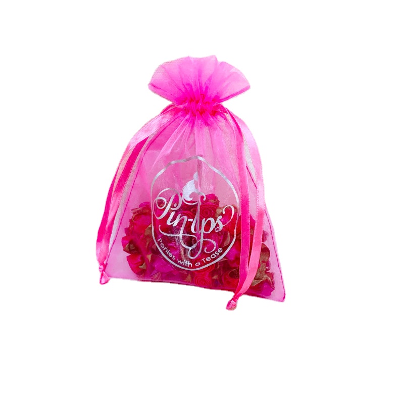 Customized personalized colorful drawstring organza jewelry gift pouch bag with ribbon