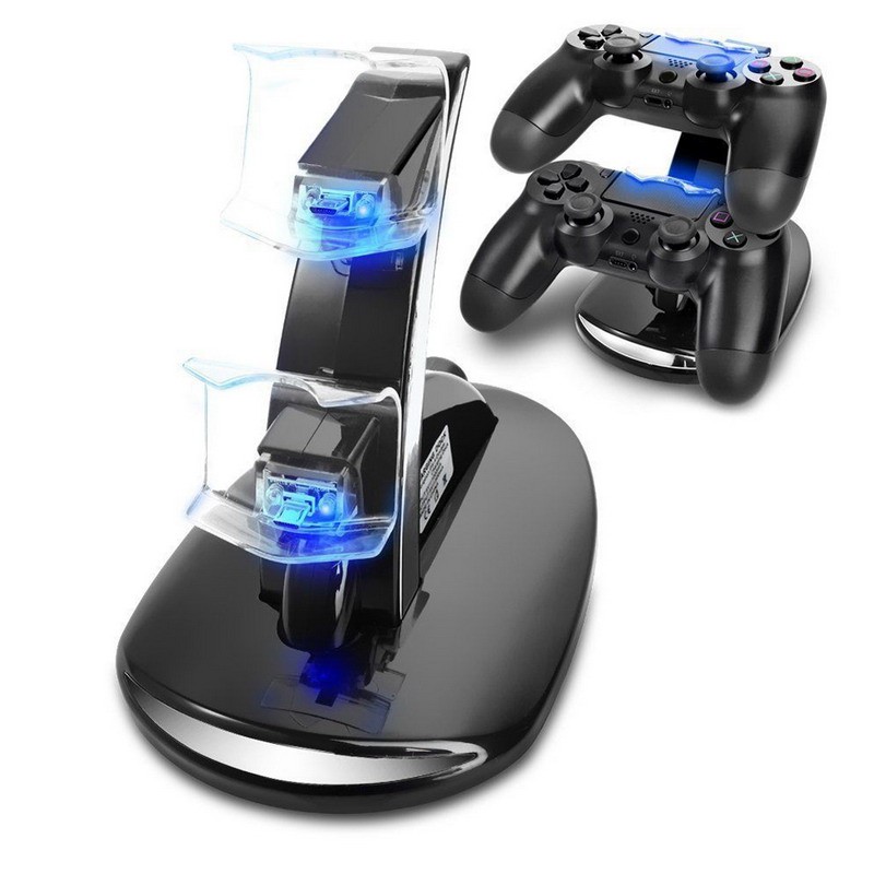 Горячая продажа PS4 Зарядное устройство Док-станция LED двойной USB зарядная подставка колыбель для Playstation 4 PS4 тонкий контроллер