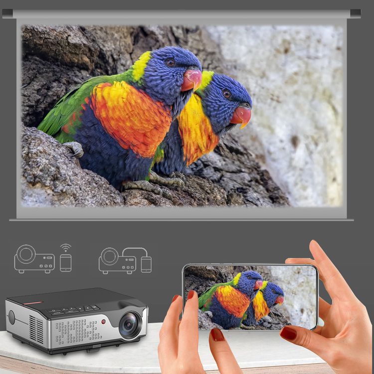 Проектор светодиодный RD826 TD96, Full HD 1080P, Android, Wi-Fi, 1920x1080P
