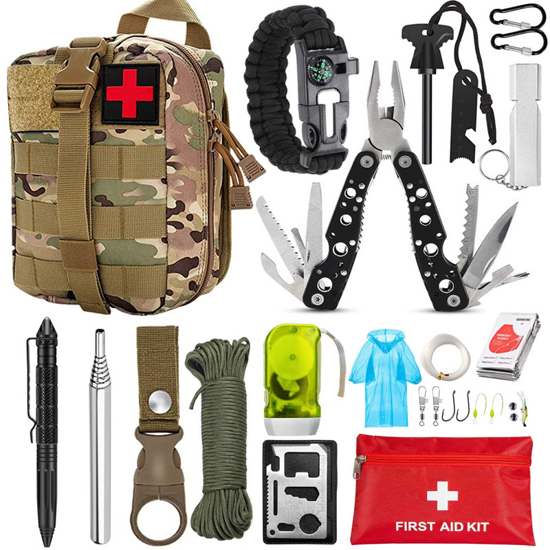Outdoor Tactical Bag emergency Kit Multifunctional Survival Tools Molly Pouch For Disaster Camping Hiking Adventure