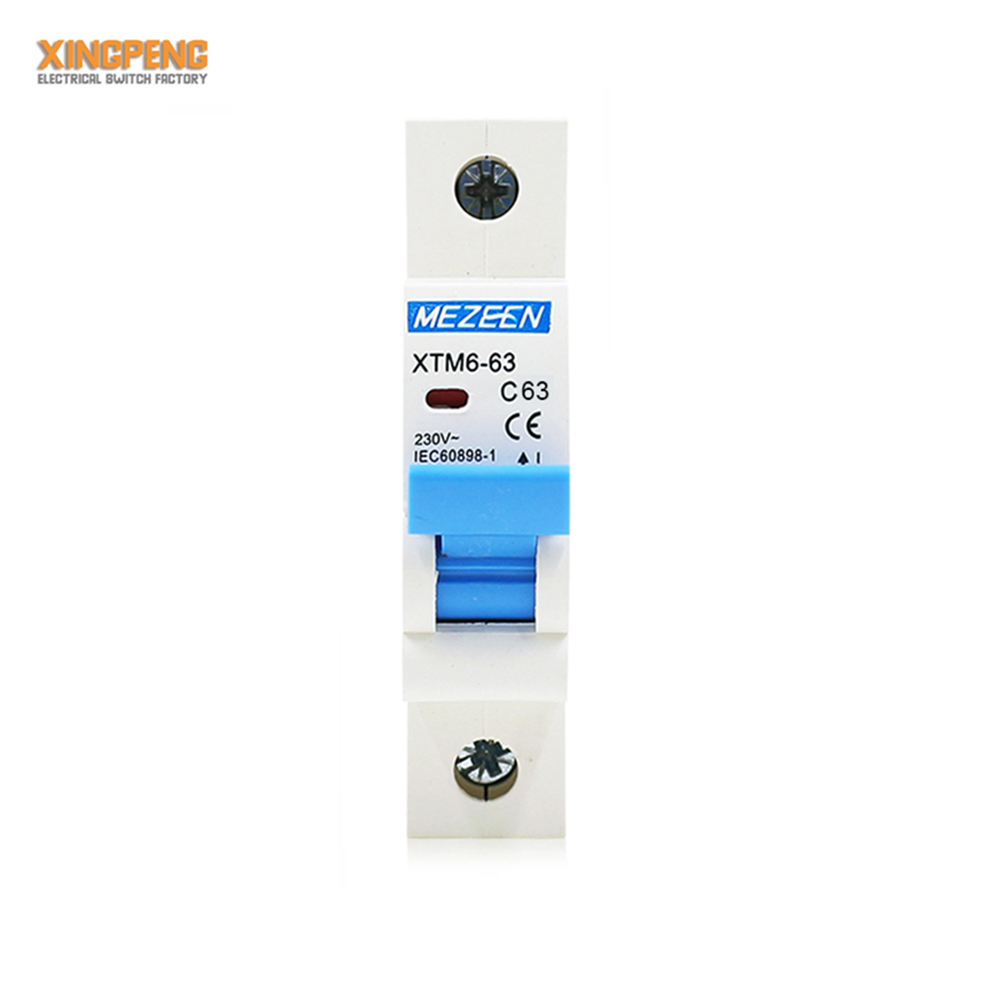 MEZEEN manufacture mcb XTM6 series 6ka 32a c-curve 1P 2P 3P 4P miniature mcb circuit breaker