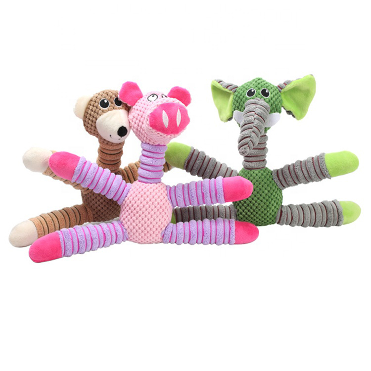 Cotton Stuffing Durable Indestructible Dog Chew Toy Interactive Squeaky Plush Dog Toys