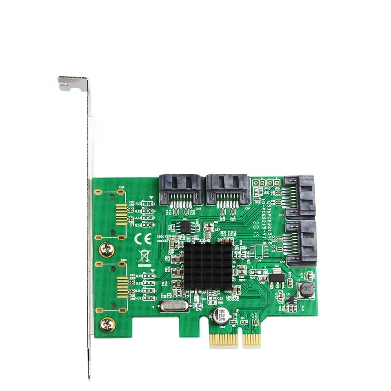 Высокое качество PCIe x1 интерфейс 4 порта Внутренний порт 88SE9215 sata микросхема контроллера