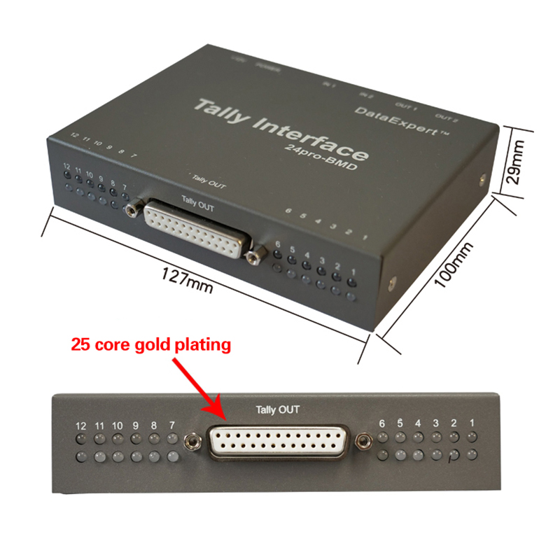 Factory Latest Easy to Use Tally Interface 12ch for Camera Company and Director