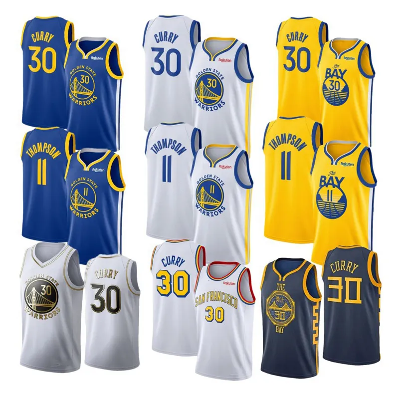 Hot sale Men's Golden State City Warriors Custom Logo Basketball Uniforms City Edition Jersey 30 Stephen Curry 11 Thompson