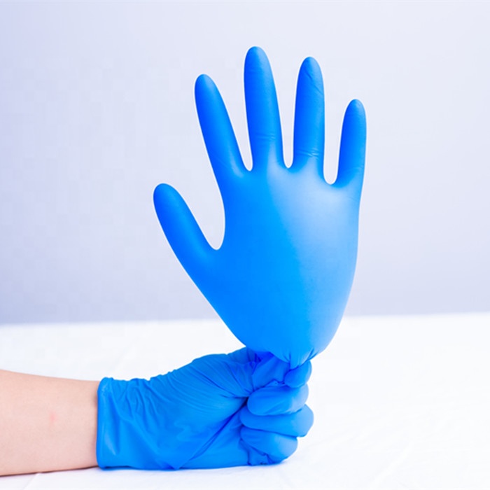 High Quality Blue Nitrile Disposable Gloves