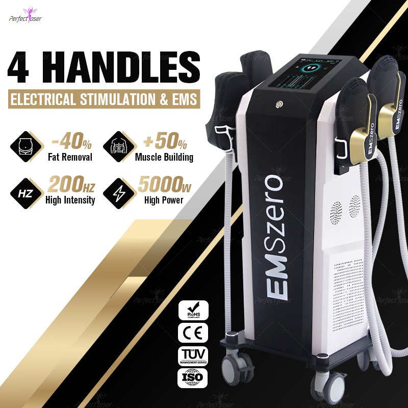 OEM 200 Гц 13 Tesla Ems Slim Nova машина для лепки тела Rf 4 ручки Ems slim Neo с Rf аппаратом для сжигания жира