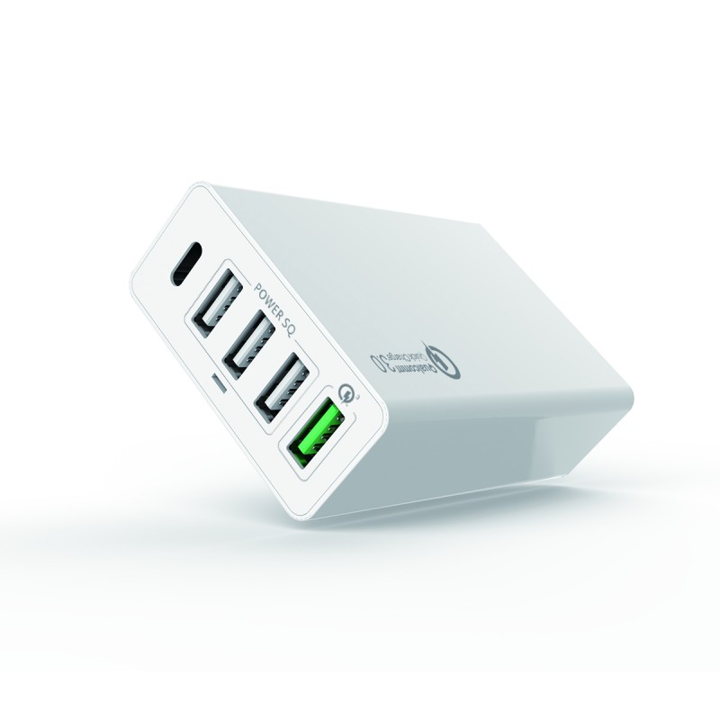 Универсальное сетевое зарядное устройство с 5 USB-портами, 50 Вт