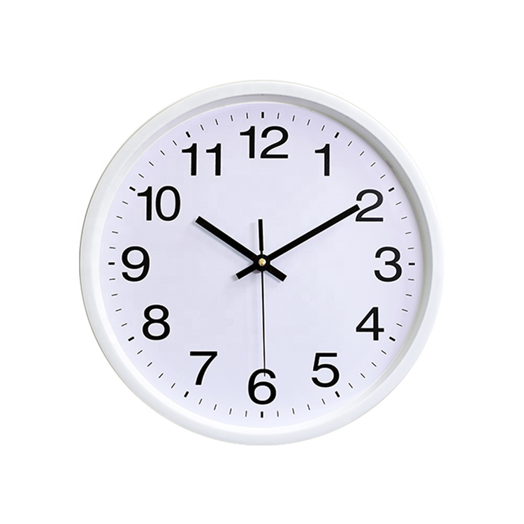 Cheap Factory Price Wall Plastic 12 Inch Home Decoration Custom Simple Retro Clock