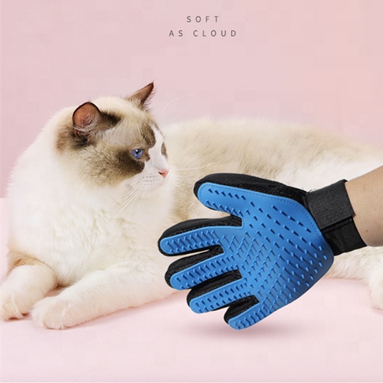 Custom Silicone Pet Hair Remover Brush Glove Deshedding Groom Glove for Dog Animals Bathing