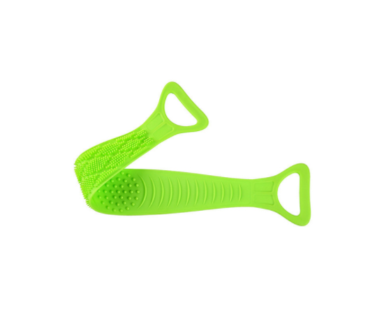 Customized Shower Brush Exfoliating Double-sided Scrubbing Back Washer Long Silicone Back Shower Body Brush