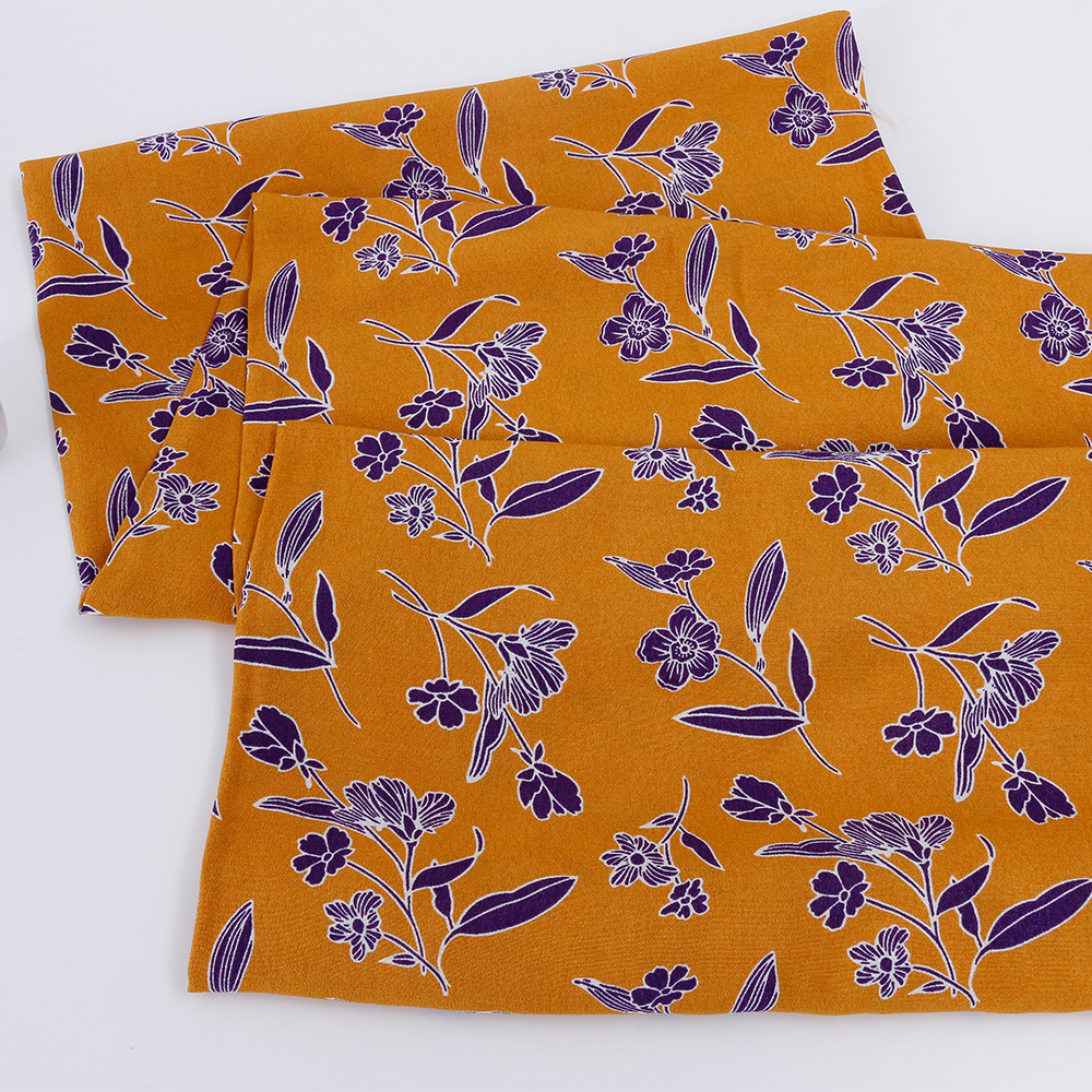 Factory spot outlet viscose Rayon Reactive Screen Print Opulent Crepe fabric