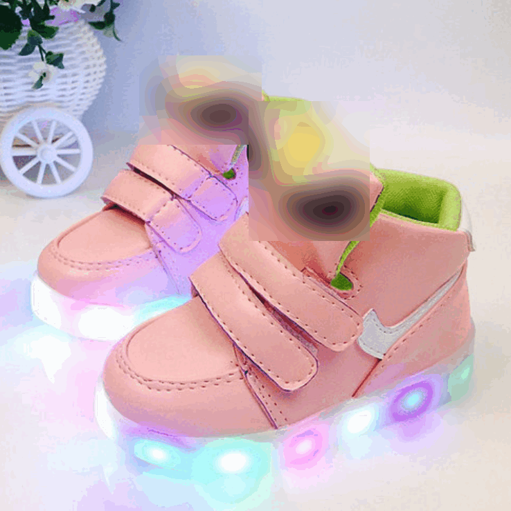 Casual High Top Flat Shoes Fashion Sneakers LED Light Shoes