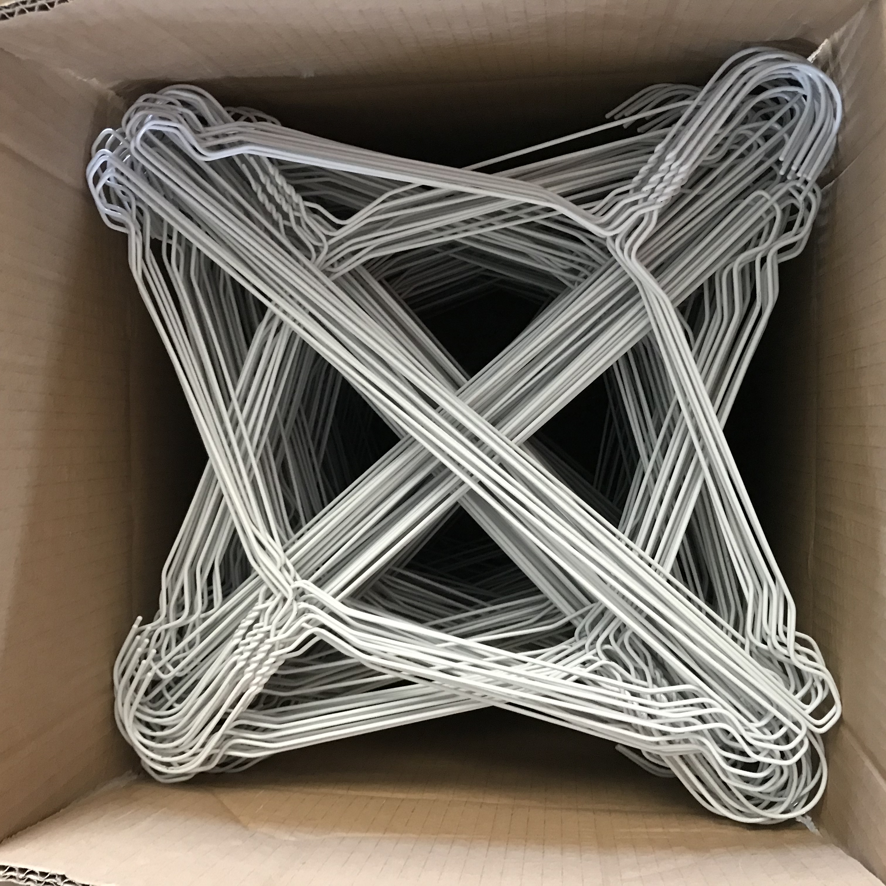 YC cheap wholesale white powder coated dry cleaner wire hanger laundry wire hanger
