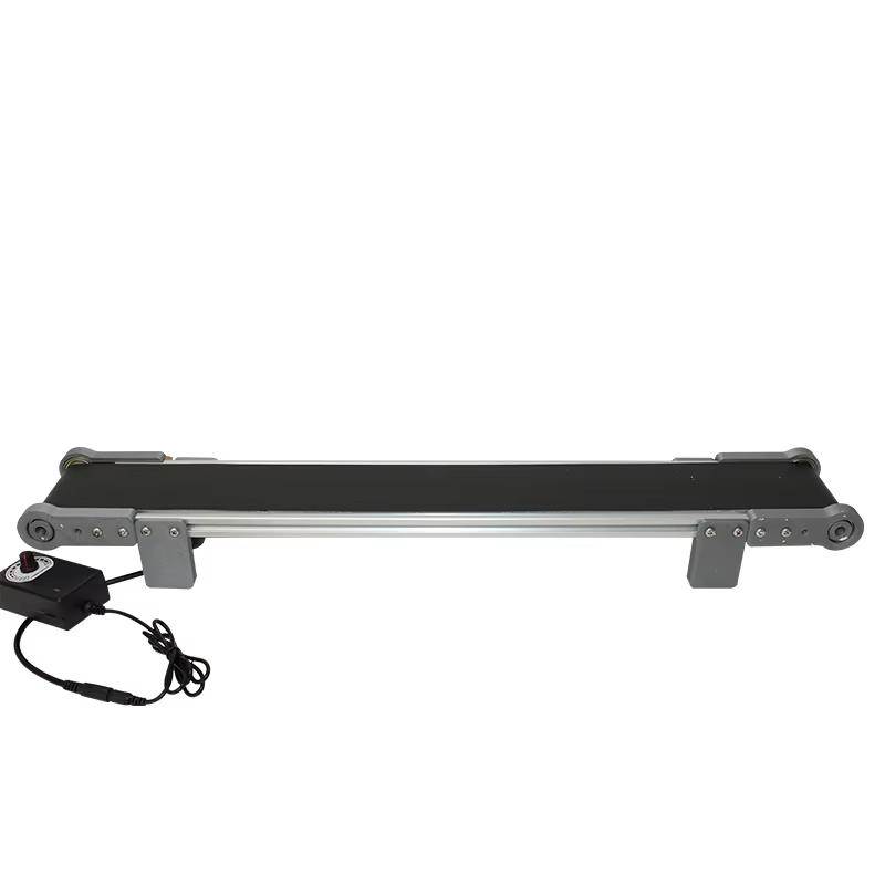 Yaomatec mini belt machine for small parts transportation sorting conveyor system adjustable Speed Rubber PVC Conveyor Belt