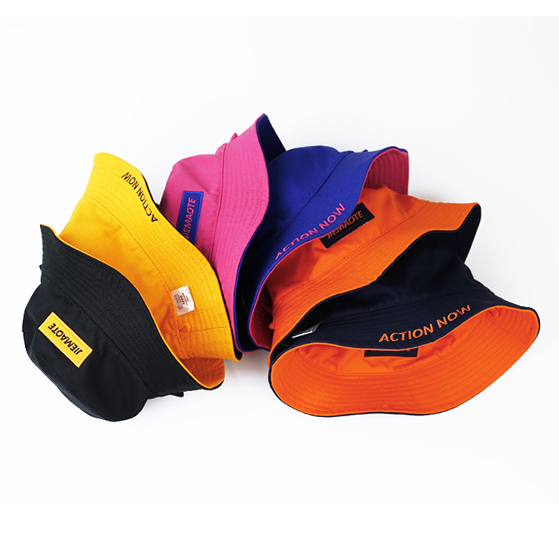 Small order 100% cotton custom bucket hat embroidery logo