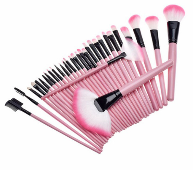 Wholesale Wood Handle Private Label Luxury 32pcs Makeup Brush Kit Foundation Cosmetic Makeup Brush Set