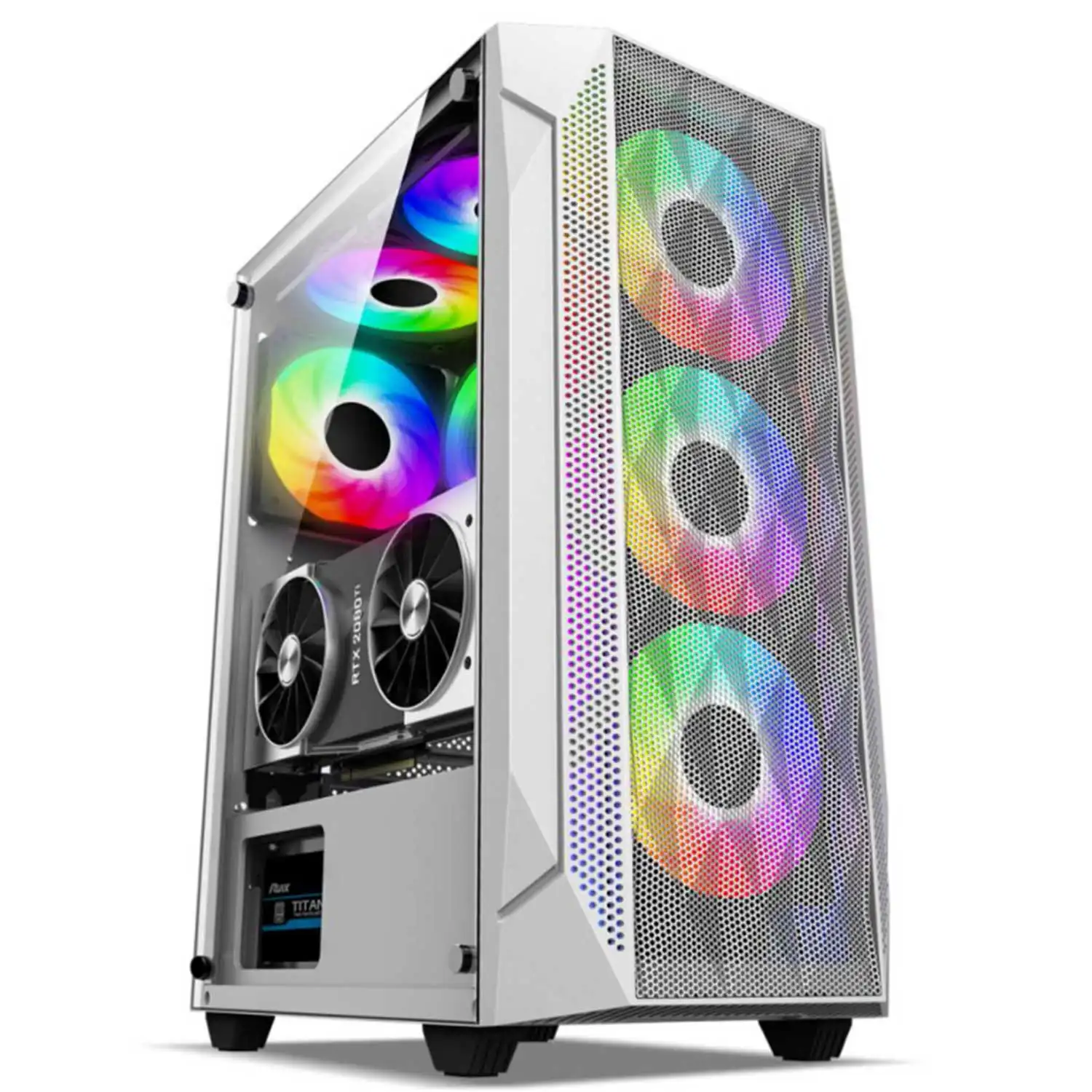 Full pc case Gaming computer Int Gamer Desktop R16 Led RGB Fans PC Gaming Desktop Computer cpu I5 12400F  gpu 1660S