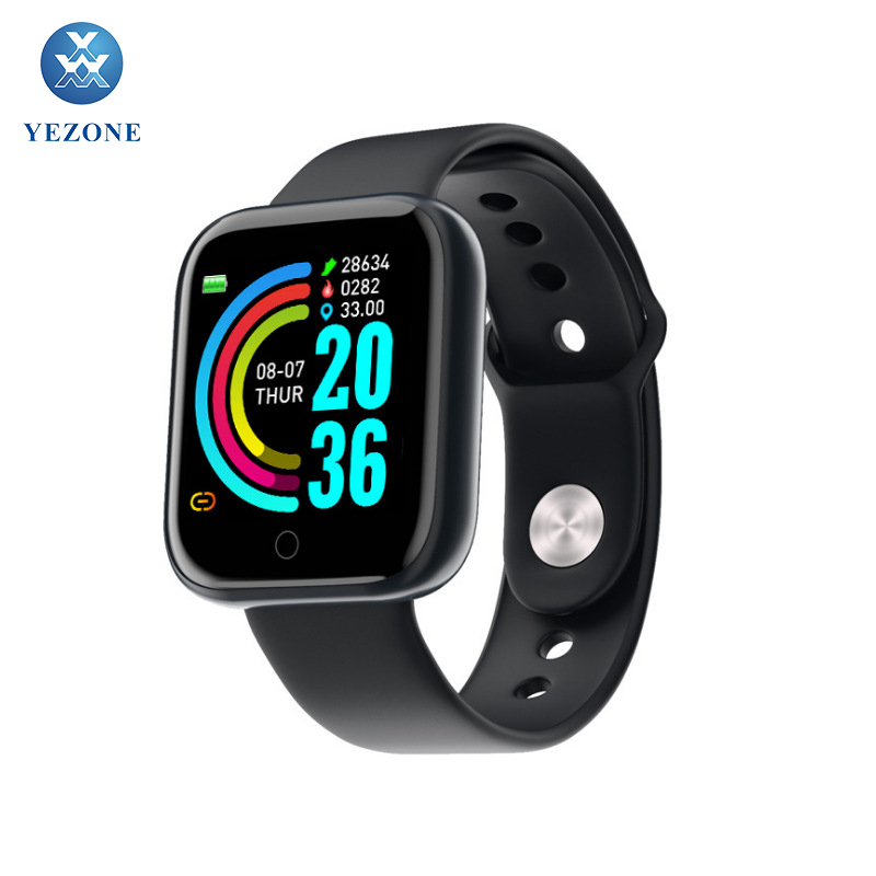 Amazon Hot Selling smart watch y68 heart rate tracker blood pressure oxygen D20 smart watch for android ios phone