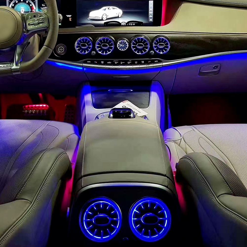 Для Mercedes S class w222 S400 S63 S65 кондиционирование турбины выходное светодиодное Внутреннее освещение для w222 S500 S350