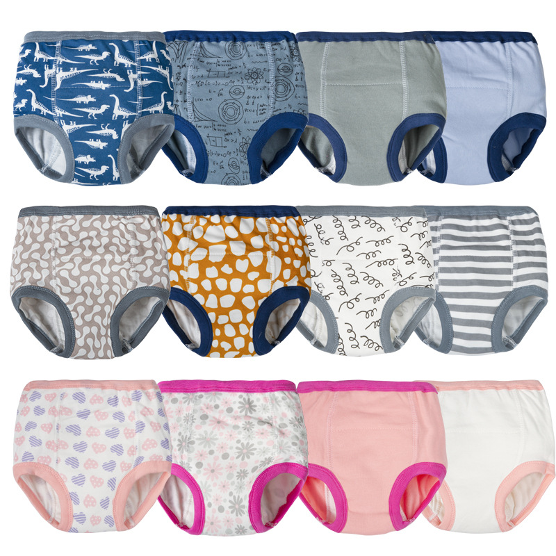 Washable Baby Diapers Reusable Cloth Nappies Waterproof Newborn Cotton Diaper Cover For Children Training Pants Potty Underwear