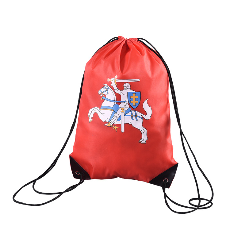 Индивидуальные пользовательские логотип Красный Рекламные Drawstring Спортивный Рюкзак сумки для обуви