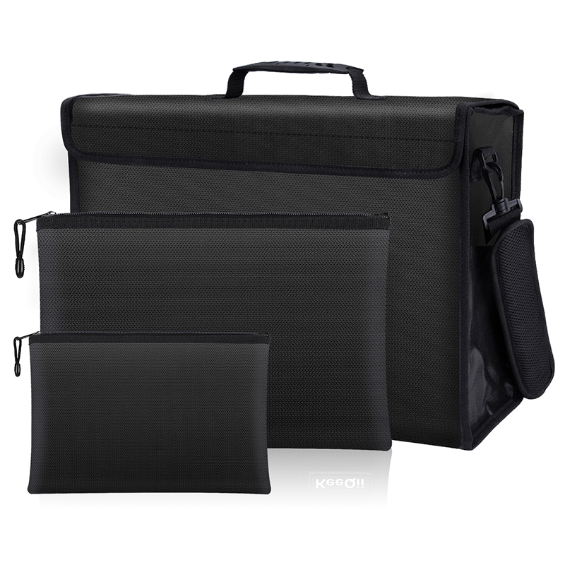Protection Equipment Liquid Silicone Coating Fireproof Storage Briefcase Bag With Lock