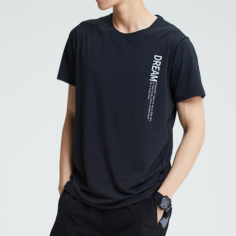 High Quality 65%Cotton 24%Polyester 11%Spandex Tshirt Fittness Tee shirt Men Sportswear with cutom Design