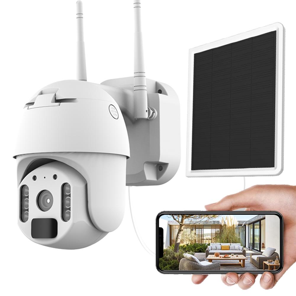 360 градусов видение сигнализации Беспроводной Wi-Fi ip-камера безопасности солнечной камера видеонаблюдения с телевизионным выходом с солнечной панелью на открытом воздухе