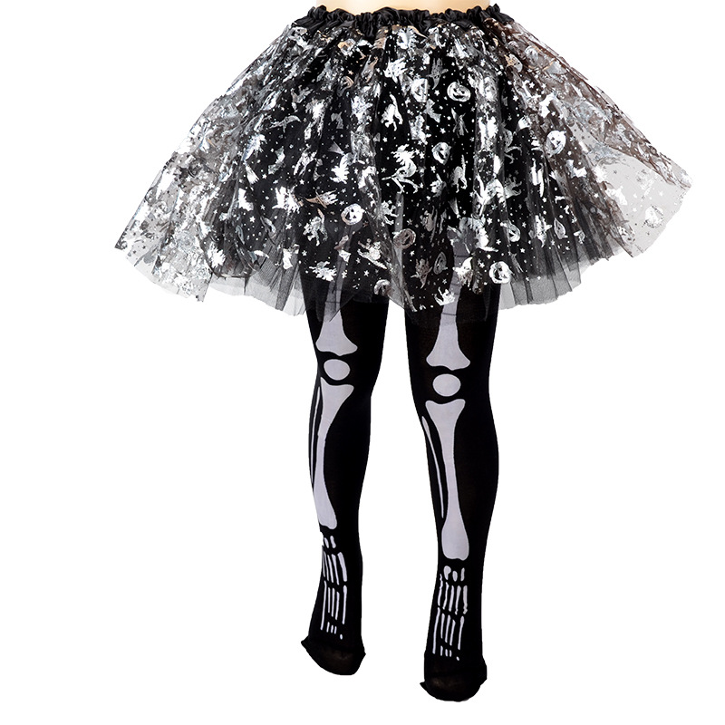 Children Spider Net Printed Halloween Tights New Fashion Kids Halloween Pumpkin Spiderweb Printed Tights wholesale