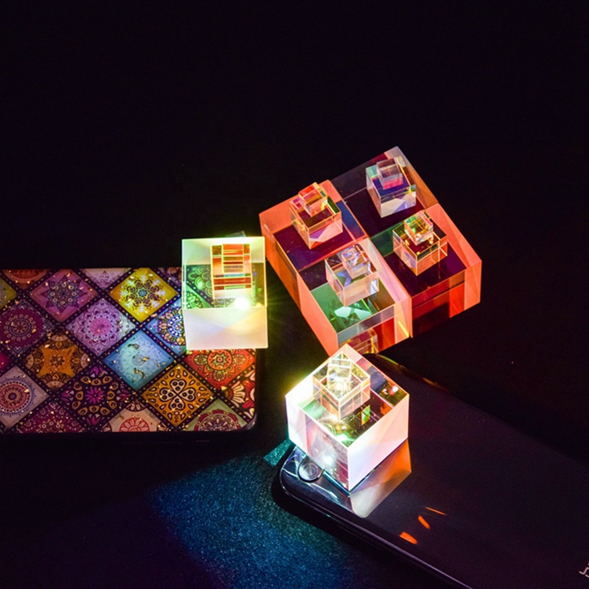 10*10*10 мм X-Cube RGB дисперсионная призма для физики и украшения, призматическая линза
