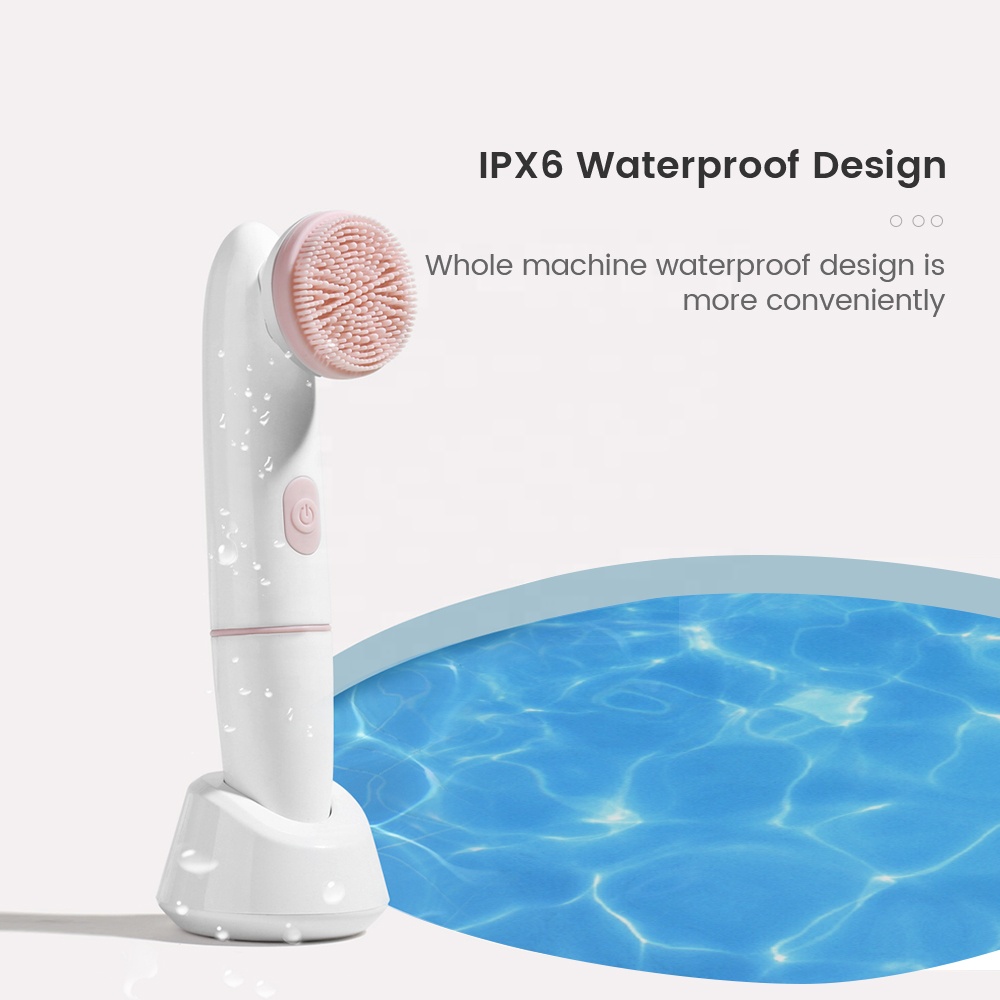 Plastic custom logo pore cleaner face sonic facial cleansing brush private label