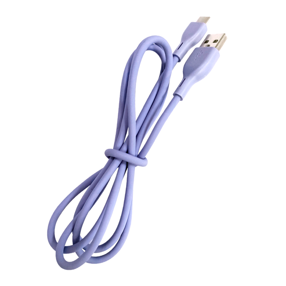 Бесплатный образец OEM, мягкий резиновый силиконовый зарядный кабель с USB и портом type-c, кабель для зарядки 1 м, 2 м, кабель для передачи данных для мобильного телефона